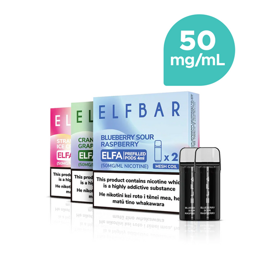 ELFBAR ELFA Prefilled Pod 1500 Puff Mesh Coil (50MG)(2 Pack) RRP-$10.00